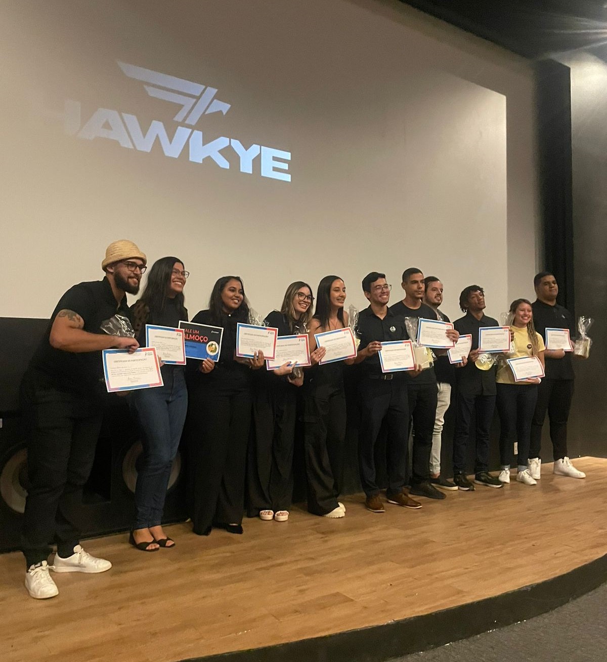 Foto do momento da premiação